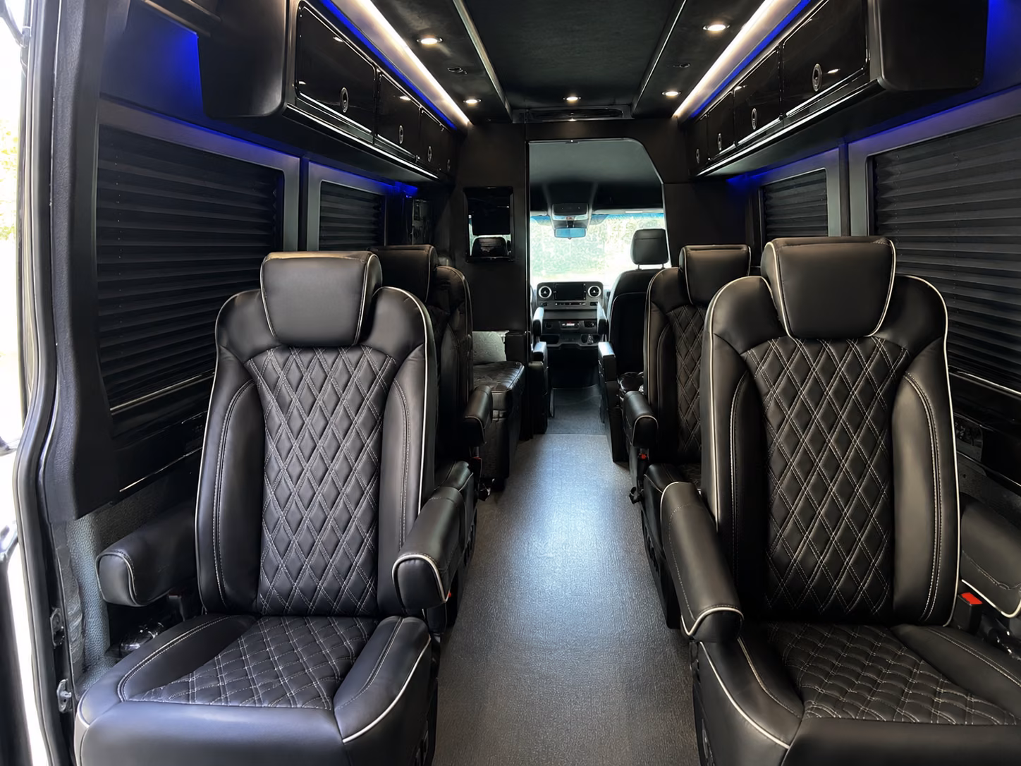 antioch 15 passenger sprinter van inside